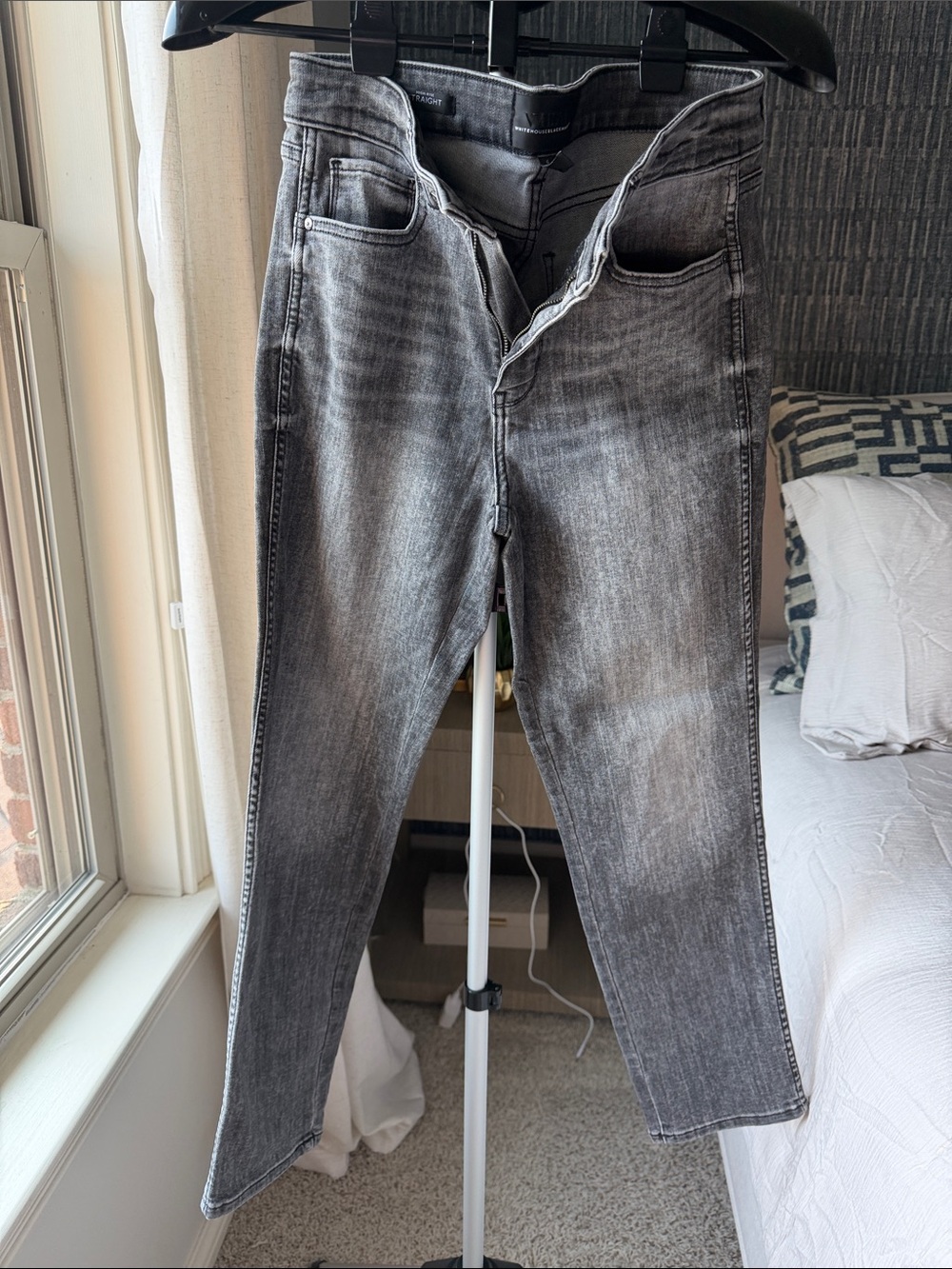 Women’s Grey Washed Jeans - Classic Casual Fit